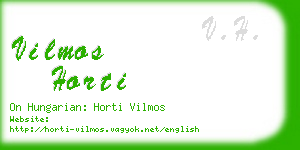 vilmos horti business card